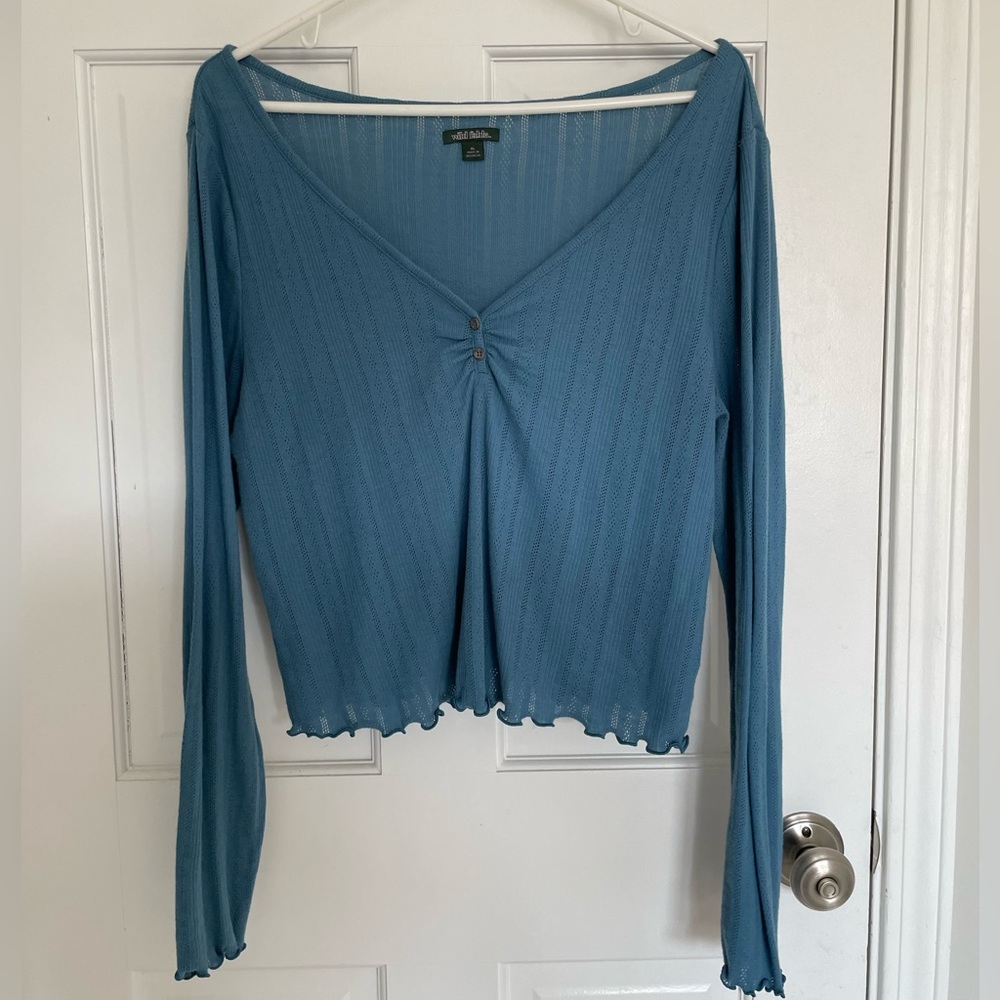 Blue Long Sleeve Wild Fable Top